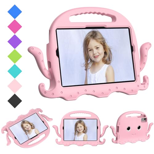 Coque Redmi Pad 2 11" 2025 angles renforcés et support rotatif rose