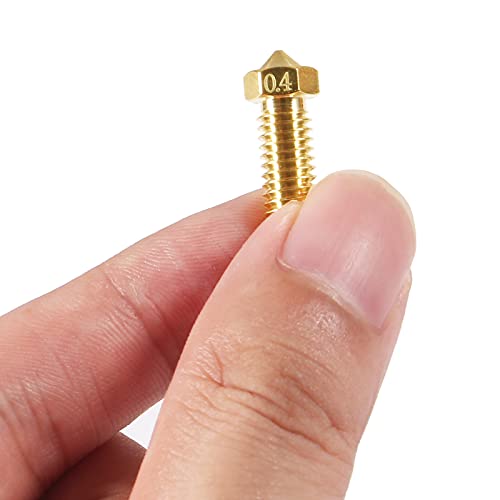 AITRIP 20 PCS V6 Volcano Düsen MK8 Extruder Messing Düsen M6 Nozzle Nozzle M6 Messingdüsen Set 0.4mm Nozzle für 1.75 Filament 3D Drucker