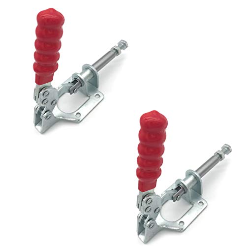 Image of 302F Push Pull Toggle Clamp Latch Anti-slip 2 Pack Hand Tool 300Lbs Holding Capacity Quick Release Heavy Duty Hand Tool for Wood Working (302F-2 Pack)