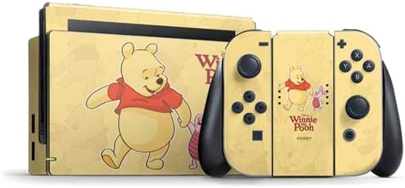 Skinit Decal Gaming Skin Compatible with Nintendo Switch Bundle - Officially Licensed Disney Winnie The Pooh and Piglet Design