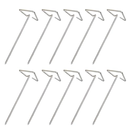 Spiedini per friggitrice ad aria, spiedini per pollo per friggitrice ad aria, spiedini corti verticali, 10 spiedini per barbecue in acciaio, bastoncini per kebob in metallo, spiedini