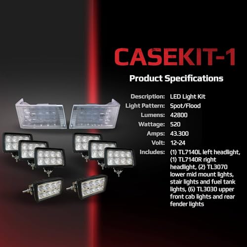 Kit Completo de Luz LED 12V Compatible con Case IH miniatura 3