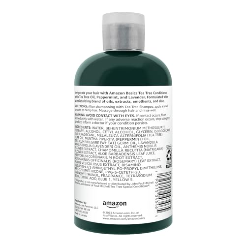 Image of Amazon Basics Tea Tree Conditioner with Peppermint and Lavender, 10.14 Fl Oz, Pack of 1