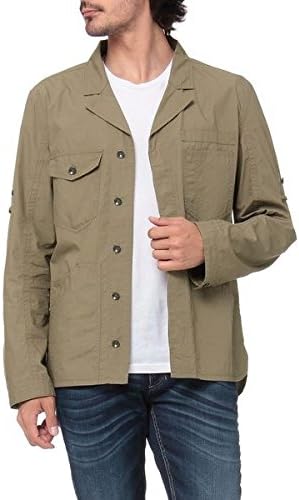 Amazon シスレー メンズ Sisley サファリシャツジャケットuhs 26h L コート ジャケット 通販