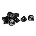 Ruilogod Plastikowe Kuchnia Shaped Round Piec obrotowy Gaz Ciepło ognia Range Control Przełącz pokrętło 10pcs Blacka