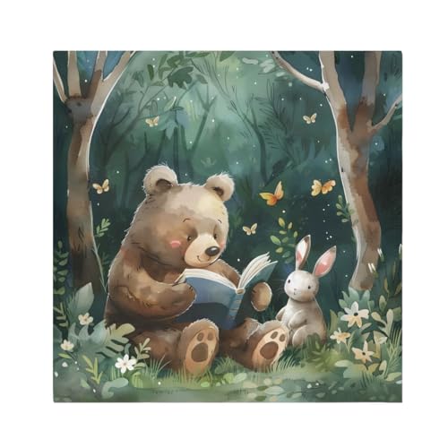 Servilletas de Tela Animales Lectura Juego 6 Unidades 20x20 pulg miniatura 1