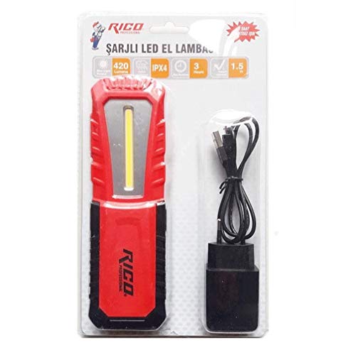 Rico 013-RC0027 Şarjlı Ledli El Lambası Fener K16 240 Lm Lümen