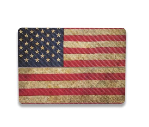 Image of MightySkins Carbon Fiber Skin Compatible With Microsoft Surface Laptop Studio 2 (2023) Full Wrap Kit - Vintage Flag | Protective, Durable Textured Carbon Fiber Finish | Easy To Apply | Made in the USA