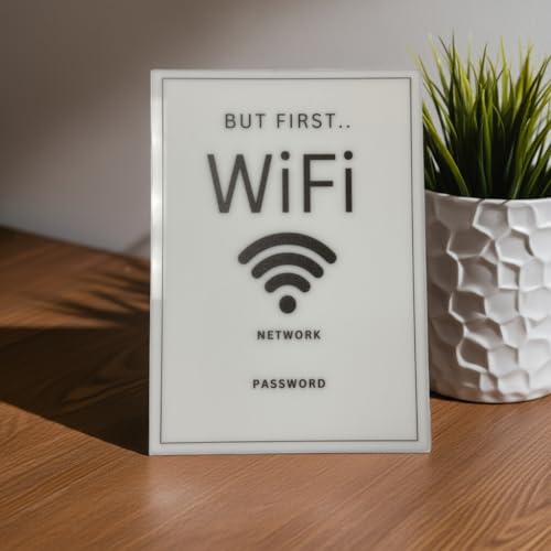 But First WiFi - WiFi Network and Password Sign. Acrylic
