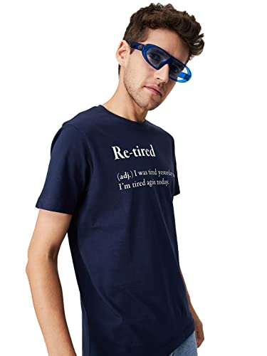 Image of Max Men Regular Fit Typographic Printed Crew Neck T-Shirt