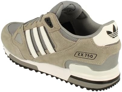 edison7 adidas Üniseks Zx 750 Low-Top, Gri Funda Çekirdeği Siyah Ayakkabı