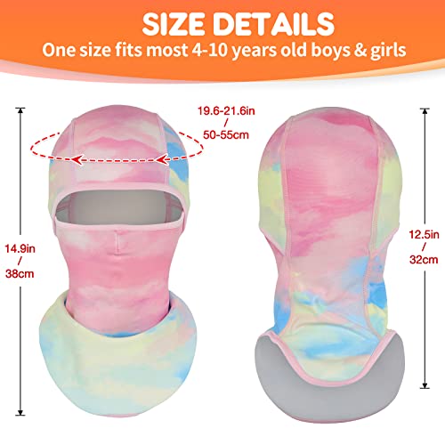 Venswell Kids Balaclava Windproof Ski Mask Winter Face Warmer for Cold Weather Boys Girls A-2-colorful 1 - Thumbnail 6