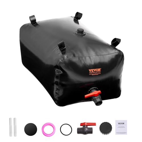 Image of VEVOR 240L /63.4 Gallon Water Storage Bladder, Portable RV Water Tank, 1000D PVC Collapsible Water Storage Containers, Soft Water Storage Bag, Water Bladder, Fire Prevention, Camping, Emergency Water