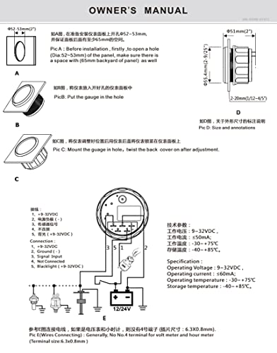Medidor digital de temperatura del agua universal para solucionar fallos de motor 6