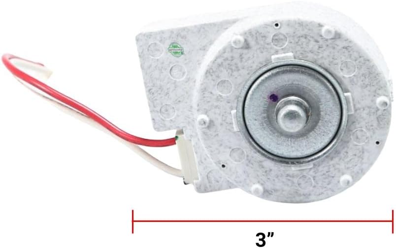 GLOB PRO SOLUTIONS W10308033 4961853 W11299369 CKD2297 Refrigerator Evaporator Fan Motor 3" Legth Approx. Replacement for and compatible with Maytag Whirlpool KitchenAid Jenn-Air Heavy DUTY