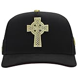 Ferreti Hats FT147 Cruz Hat - Premium Religious Hats for Men, Black Baseball Cap for Men and Women, Gorra para Hombre - Ajustable Size