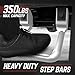 DNA MOTORING 2 Pair Aluminum Side Hoop Steps Universal Side Step Compatible with Chevy GMC Dodge Pickup Trucks SUVs, 11