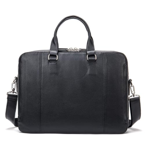 Men's Briefcase Business Tote Computer Bag Crazy Horse Leather Crossbody Shoulder Bag