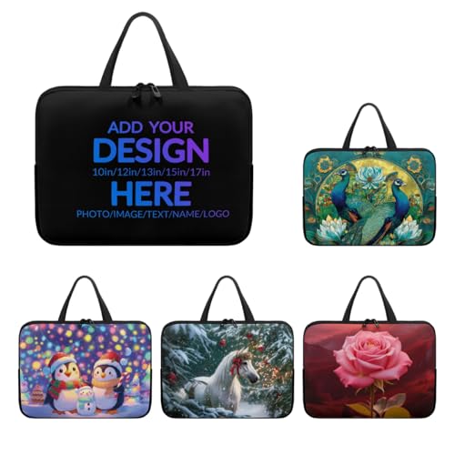 Custom Laptop Bag for Men Women,Personalized Businiess Laptop Briefcase with Handle,Computer Bag