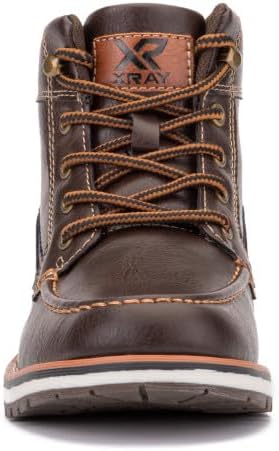 Vista 5 de Xray Footwear Boy's Boot, Lace up, Thermoplastic rubber (TPR) Outsole, Moc-Toe, flat sole.