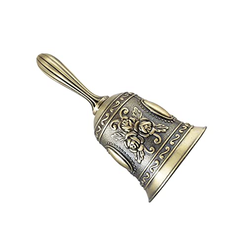 1 Pack Hand Held Bell, Metail Dinner Bell Wedding Bells, Service Bell Call, Vintage Bell #TOP2