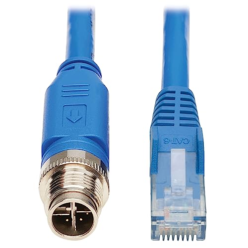 Tripp Lite M12 X-Code to RJ45 Cat6 Ethernet Cable (M/M),