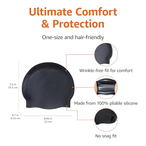 Amazon Basics Silicone Swim Cap2
