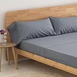 Donegal Collections - Sabanas 150 x 190 - Juego de Sabanas Cama 150 Ceniza - Bajera, Sabana Encimera y 1 Funda de Almohada - Primavera Verano - Estampadas Tacto Extra Suave - Algodon/Poliester