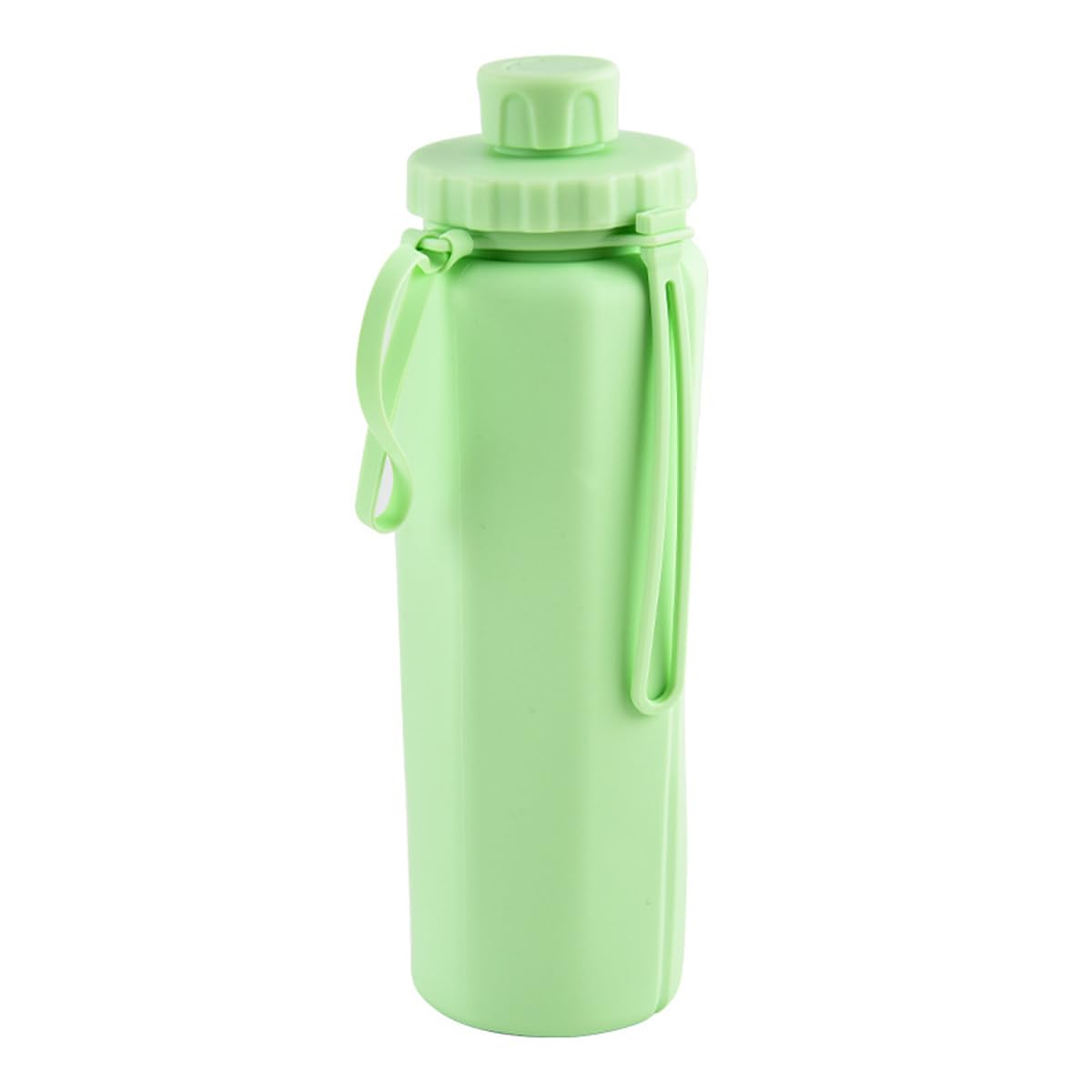 Muiltvoe Collapsible Water Bottle 600ml Silicone Leakproof Foldable Cup for Travel Gym Outdoor (Yellow)