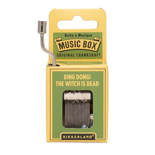 Kikkerland Ding Dong the Witch is Dead – Cute Crankshaft Music Box for Office Desk – Novelties for Stocking, Easter Basket, or Gift Bag