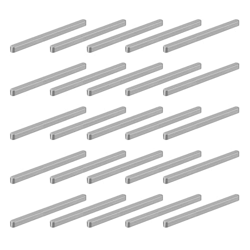 QUARKZMAN 20 Pcs Clavettes Parallèles À Bout Rond, 80x5x5mm En Acier Au Carbone Pour Arbres De Transmission, Assortiment De Clavettes Pour L'Industrie Des Fixations Mécaniques