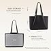 LOVEVOOK Work Tote Bags for Women - PU Leather Laptop Tote Bag for Women with Clutch, Large Capacity Office Purse Computer Briefcase for Casual Business Travel, Black