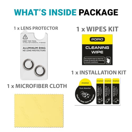 Image of POPIO Concave AR AF Camera Lens Protector For iPhone 15 /15 Plus (Silver), 1 Set, with Easy Installation Kit