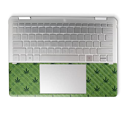 Image of MightySkins Carbon Fiber Skin Compatible with HP Spectre x360 14 inch (2022) Full Wrap Kit - CBD Green | Protective, Durable Textured Carbon Fiber Finish | Easy to Apply | Made in The USA
