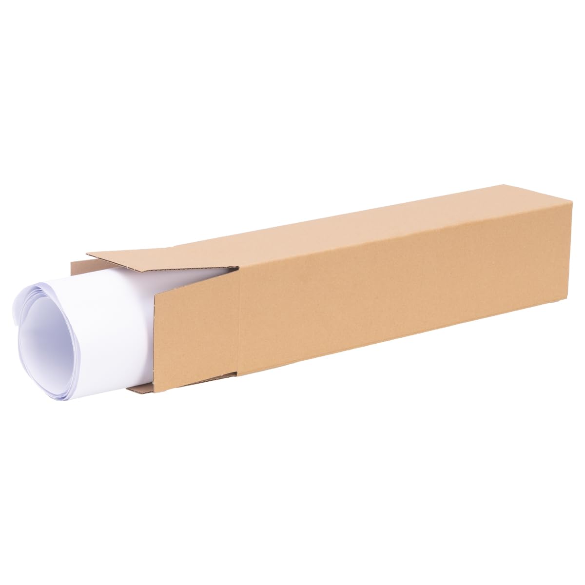 verpacking tubo de envío 475 x 110 x 110 mm Marrón [Versión y cantidad a elegir] caja plegable 10 unidades