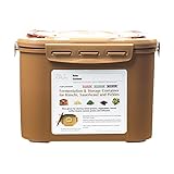 Premium Kimchi, Sauerkraut Fermentation and Storage Container with Inner Vacuum Lid, Sandy Brown - 2.2 Gallon (8.5L)