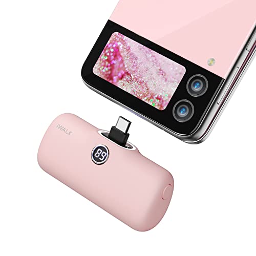 iWALK Power Bank USB C 4800mAh [2024 Upgrade], Caricabatterie Portatile Ricarica Rapida con Display LED Compatibile con Samsung S24/S23/S22/S21 Huawei Xiaomi Oculus Quest Switch