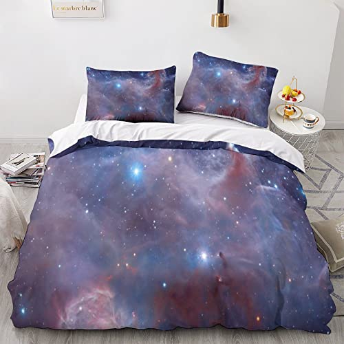 Housse de couette ciel étoilé cosmique 220x240 microfibres