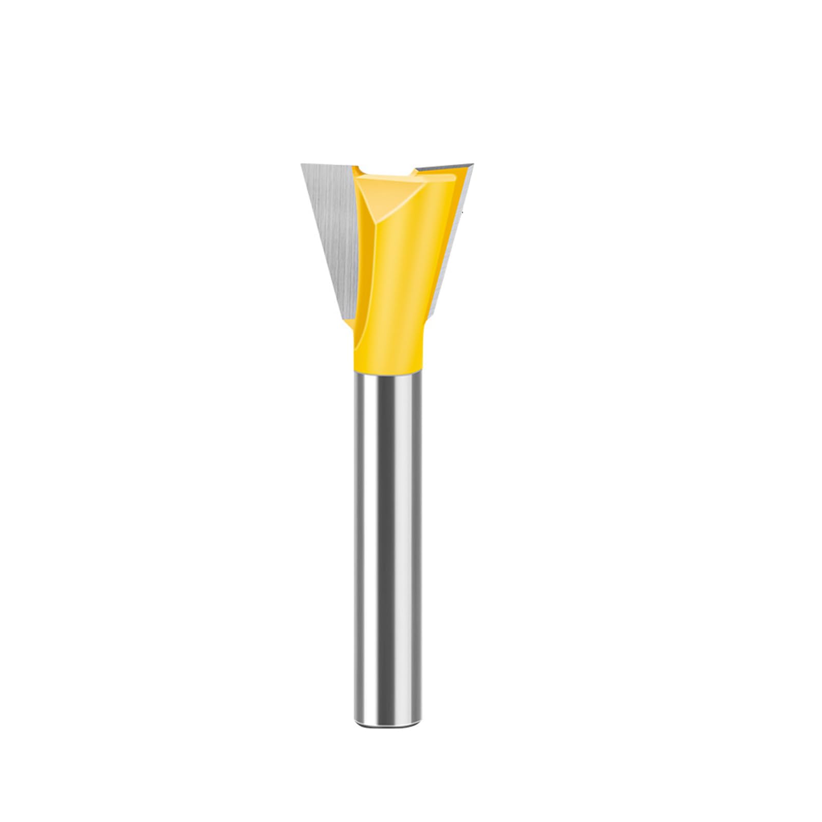 Boxonly Straight Cut Router Bit Milling Cutter Cutting Dovetail Bit 1/4 Inch Shank,9/16" Cut Diameter Wood Cutting Trimming Cutter Double Flute