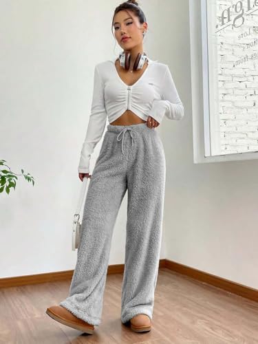 Image of KOTTY Women's Baggy Formal Black Pants | Elegant Straight Fit Trousers for Office & Casual Wear | Trendy High Waist Bottoms