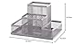 D.RECT Schreibtischorganizer | Stiftehalter Schreibtisch Stifteköcher Tisch-Organizer aus Metall | Büroablage mit Zettelhalter Mesh | 103x154x103mm Silber