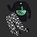 Dolphin&Fish Boys Pajamas 100% Cotton Long Sleeve Space Pattern And Glow in The Dark Style-803 Size 8 Color Black