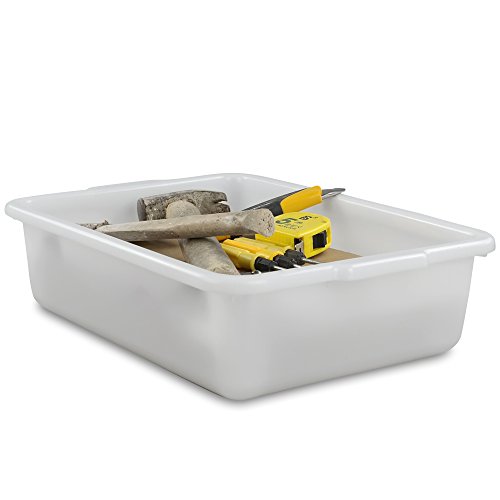 Caja de autobús comercial Morcte de plástico gris sin divisiones, pack de 3 unidades 8