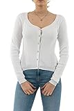 guess cardigan leopard print  Guess Jeans Westen, Cardigan, Jeans W0gr52 Ester twht True White A000 Gr. XL, weiß