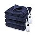 Sunbeam Quilted Fleece Heated Blanket with EasySet Pro Controller, Queen, Newport Blue