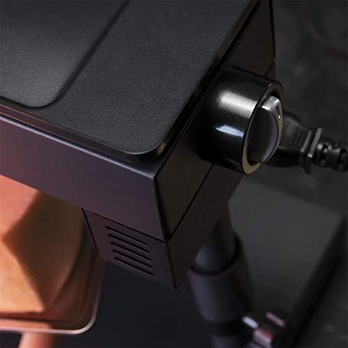Cecotec Raclette Cheese&Grill 6000 Schwarz. Leistung 600W, Grillfunktion, Edelstahl-Finish, verstellbares Thermostat, 2 Holzspatel, antihaftbeschichteter oberer Grillrost