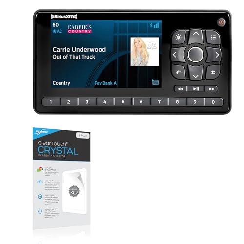 BoxWave Screen Protector Compatible with SiriusXM Roady BT Radio (RoadyBT SXVRBT1) - ClearTouch Crystal (2-Pack), HD Film Skin - Shields from Scratches
