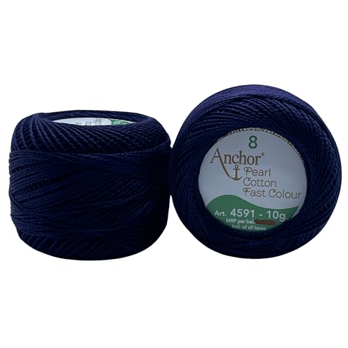 Image of Anchor Knitting Pearl Cotton Fast Colour Thread Yarn - Mercer Pearl Cotton 10gm Yarn (Thickness 1 mm) (Pack of 1 (0127)
