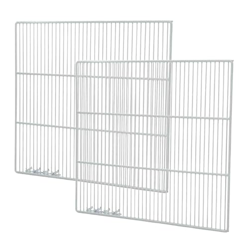 Set of 2 Commercial Freezer and Refrigerator Replacement Shelves (24' x 22') - Adjustable Utility Steel Wire...