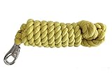 AJ Tack Wholesale 10 Foot Cotton Lead Rope with Bull Snap - Yellow